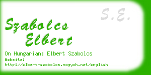 szabolcs elbert business card